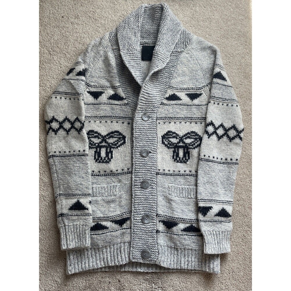 Aritzia TNA Wool Sweater Womens Large Knit Aztec Boho 100% Lambswool Western